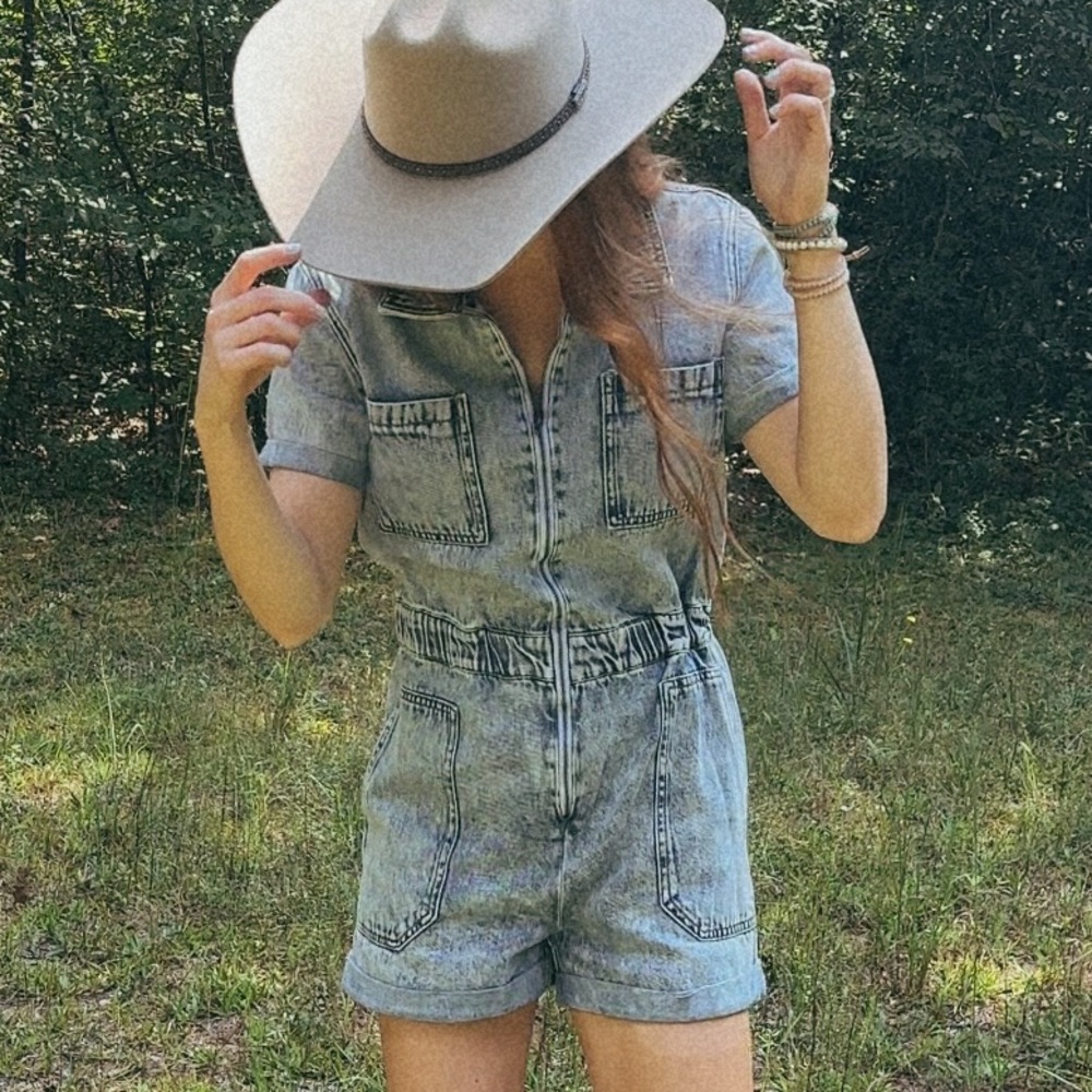 Denim romper